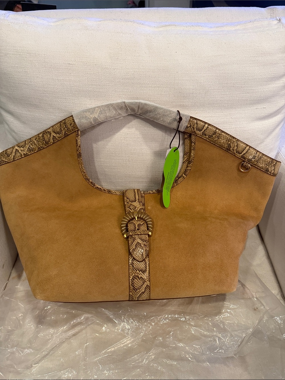 NWT🌻 Sam & Edelman Lucy Buckle Extra-Large Tote Handbag - Picture 8 of 11